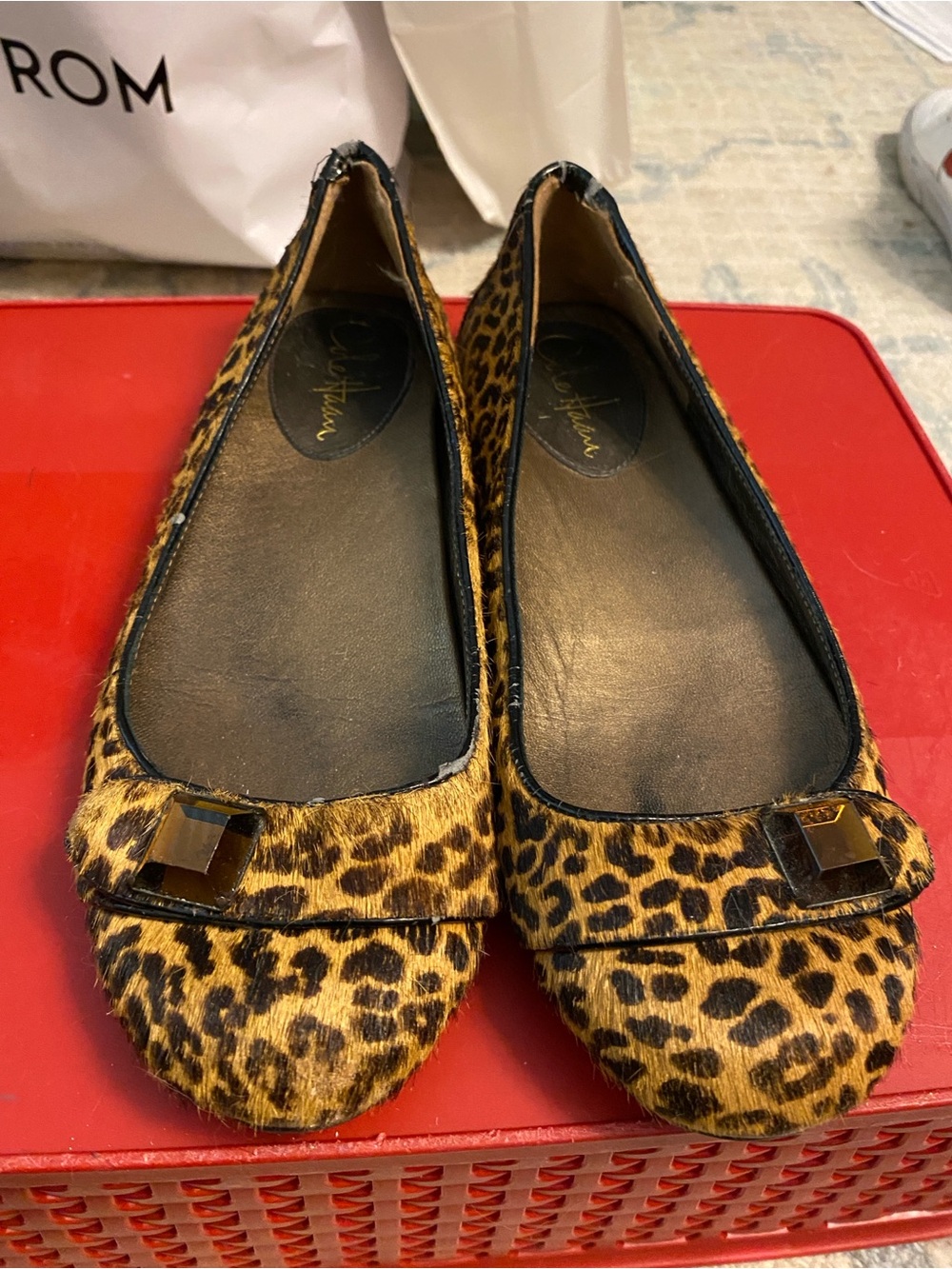 Cole Haan Leopard Print Women's Ballet Flats - Size 6
